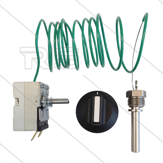Thermostat - Typ EGO 55.13029.120 - 30 bis150°C - Capilair 1520mm - Fühler: Ø8mm L=45mm - 3/8&quot; AG