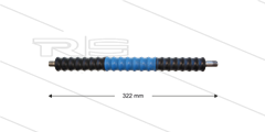 Düsenrohr &quot;Iso77&quot; - L=322mm - gerade - Edelstahl - Handgriff L=300mm drehbar - schwarz/blau/schwarz
