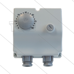 Doppeltauchthermostat TLSC mit Begrenzer - Tauchschaft 1/2&quot; - L=100mm - 0 bis 90°C - 250V - 10(2,5)A