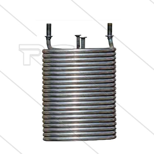Heizschlange Portotechnica - Abstand der Anschlüsse: 250mm - Rohr Ø17 - H: 480mm x Ø300mm