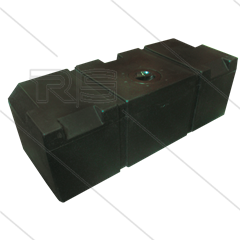 Tank - 115 Liter - Kunststoff - Schwarz - mit flachem Boden - 1 Deckel - LxBxH= 1000 x 400 x 340mm