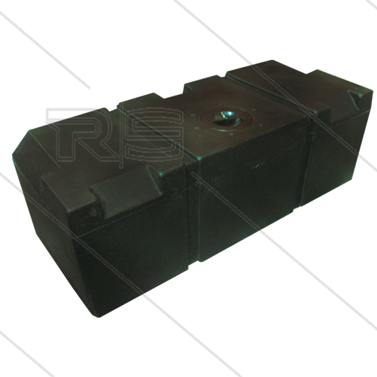 Tank - 115 Liter - Kunststoff - Schwarz - mit flachem Boden - 1 Deckel - LxBxH= 1000 x 400 x 340mm