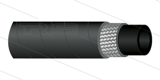 HD-Schlauch 1SC-10 (3/8&quot;) - schwarz - 250 Bar - Ø15,6mm - 150°C