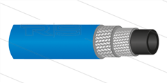 HD-Schlauch 2SC-10 (3/8") - HyWasher - glatte Decke - blau - 420 Bar