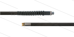 NW6 Rohrreinigungsschlauch - 30m - 300 Bar - ohne Düse - 1/4" AGR SW19 mit SKS x 1/4" AGR mit O-Ring