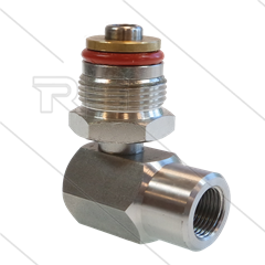 Winkeldrehgelenk - 3/8" IG x 3/4" AG - aus Edelstahl - für Modell AX-ALX - 400 bar - max 150°C