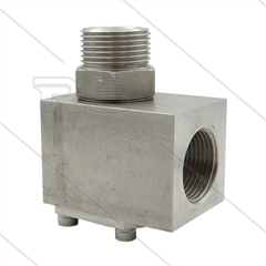 Winkeldrehgelenk WDTH19/304 - 3/4" IG x 3/4" AG - 200 Bar - NW19 - max. 100°C - Edelstahl