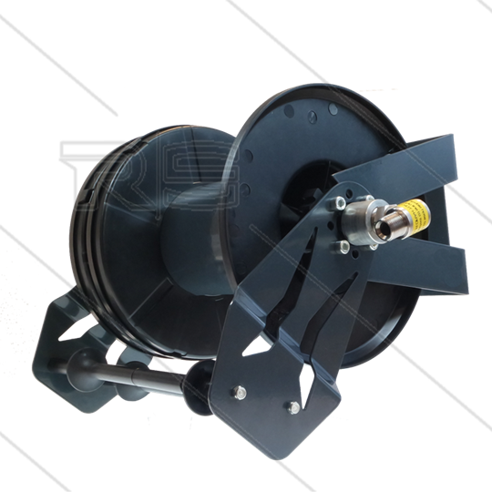 Automatik Schlauchaufroller Hybrid - Nylon / Stahl pulverbeschichtet schwarz - 30m - 400 Bar