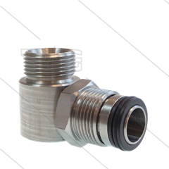 Winkeldrehgelenk Edelstahl - Ramex - 2 x 1" AG - 100 bar - NW19 - max 100°C - Viton