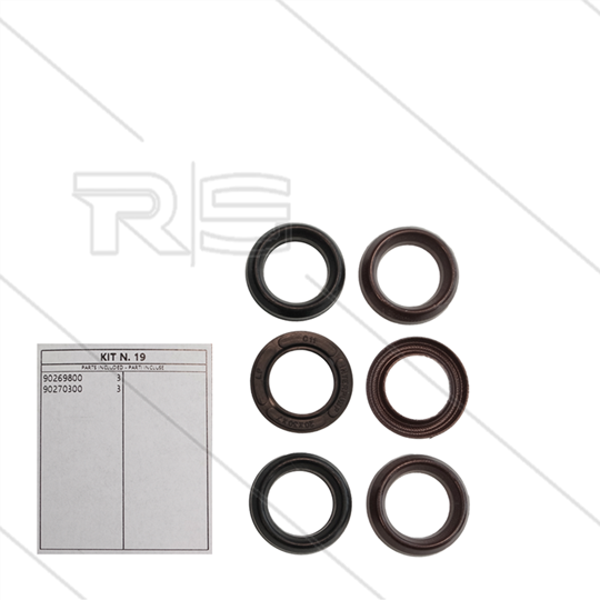 Kit 19 - Satz Hochdruck- und Niederdruckdichtungen Ø20mm (3x) - Serie 50