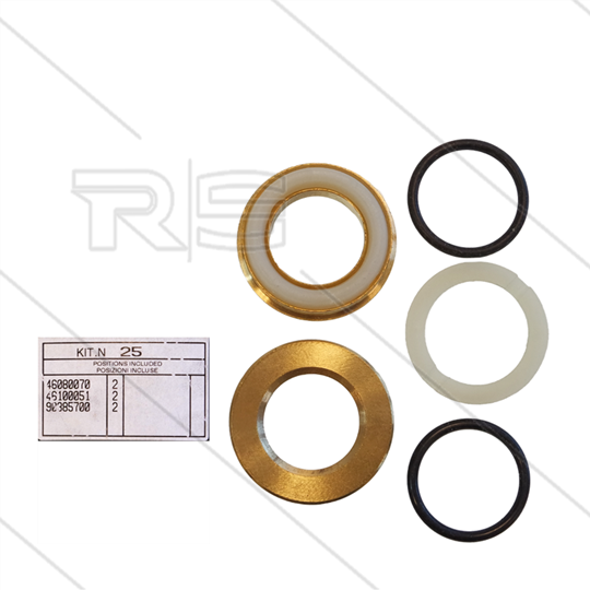 Kit 25 - Satz Messingringe + O-Ringe Ø22mm (3x)