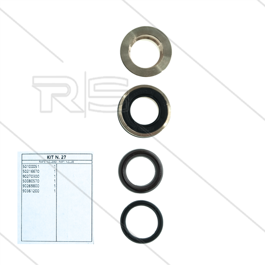 Kit 27 - kompletter Dichtsatz Ø20mm für 1 Plunger - Serie 50