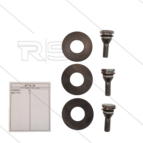 Kit 54 - Satz Plungerschrauben + Dichtungen (3x) - Serie 69 - WS104 - WS153