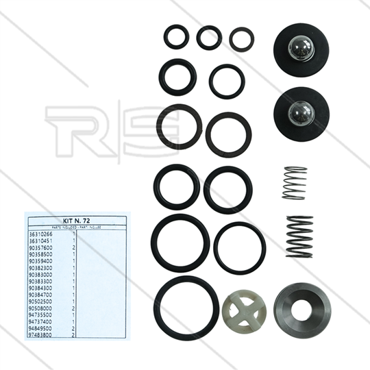 Kit 72 - Reparatursatz  automatische Druckregler HM