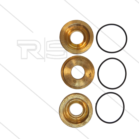 Kit 91 - Satz Messingringe + O-Ringe Ø15mm (3x) - Serie 50