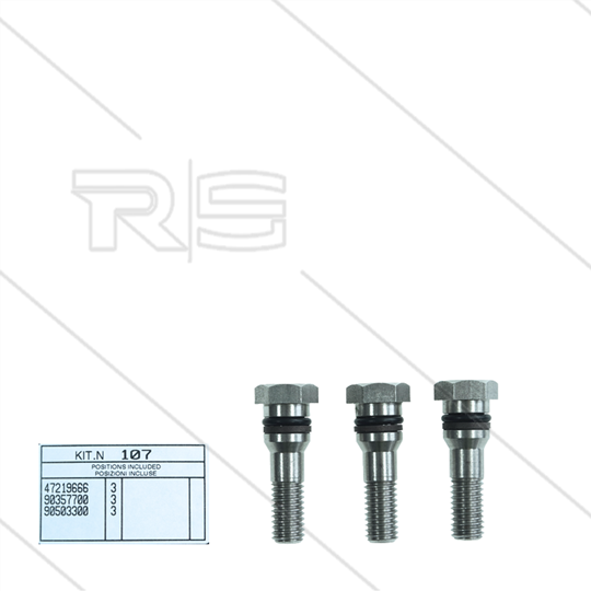 Kit 107 - Satz Plungerschrauben + Dichtungen (3x) - Serie 47 - W928