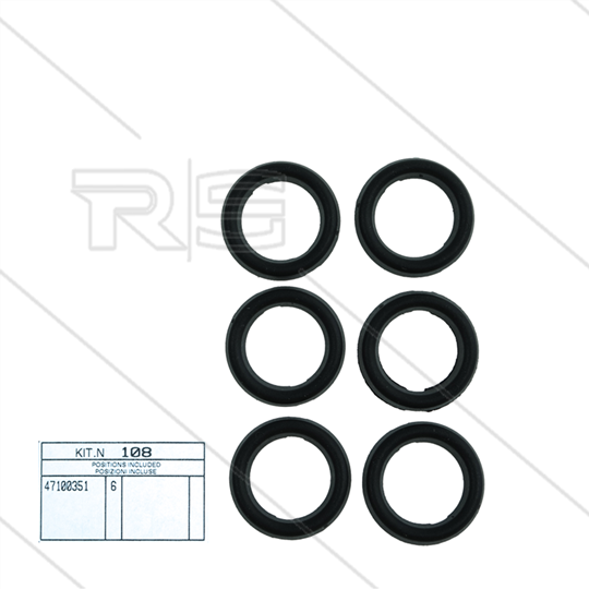 Kit 108 - Satz obere Ringe Ø16mm (6x) - Serie 47 - W928