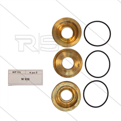 Kit 111 - Satz Messingringe + O-Ringe Ø16mm (3x) - Serie 47 - W928