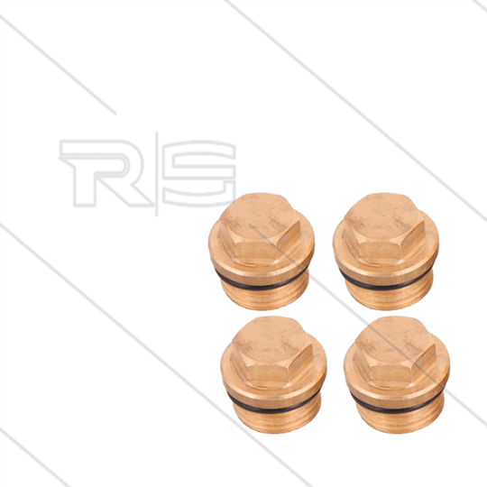 Kit 133 - Satz Ventilstopfen + O-Ringe (4x) - M18x1.5x10 - Serie Greenjet + Cleanmatic + Bluetime
