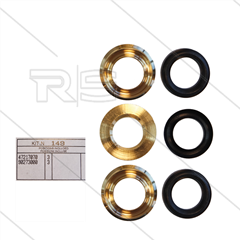 Kit 149 - Satz Messing Zwischenringe und Restop-ring Ø22mm (3x) - Serie 47