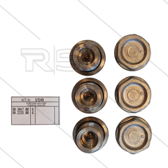 Kit 158 - Satz Ventilstopfen + O-Ringe (6x) - vernickelt -  M24x1,5x17 - Serie 44 + 63 HTS