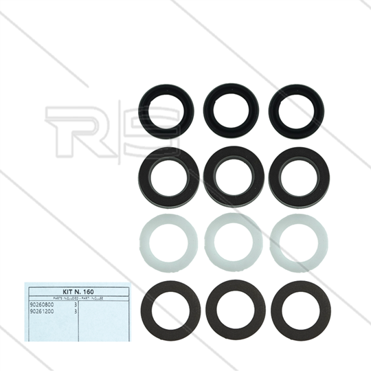 Kit 160 - Manschettensatz Ø15mm für 3 Plunger - Serie 63