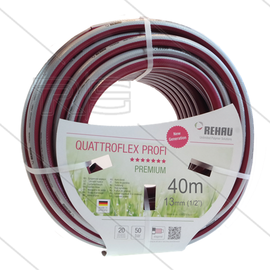 Quattroflex Profi - Niederdruckschlauch - 13mm (1/2&quot;) - 40m Rolle - Temp: -20° tot 60°C - 15 Bar