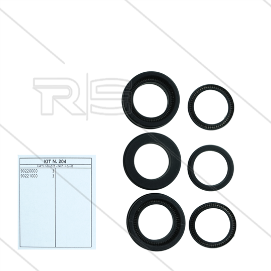 Kit 204 - Manschettensatz Ø18mm für 3 Plunger - Serie 63 HTS