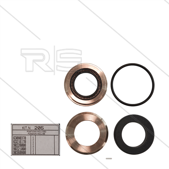 Kit 205 - kompletter Dichtsatz Ø18mm für 1 Plunger - Serie 63(V)HT
