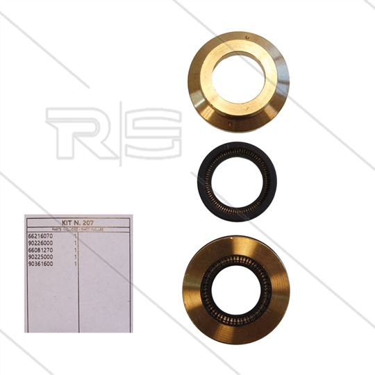Kit 207 - kompletter Dichtsatz Ø20mm für 1 Plunger - Serie 66(V)HT
