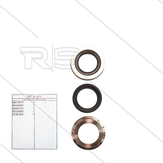 Kit 211 - kompletter Dichtsatz Ø24mm für 1 Plunger - Serie 66(V)HT