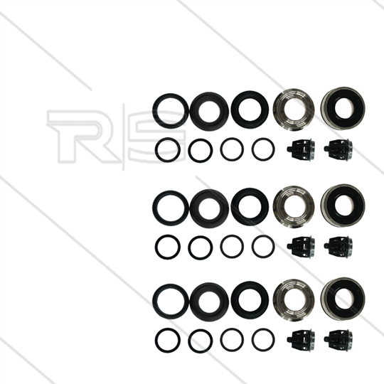 Kit 222 - kompletter Dichtsatz Ø22mm für 3 Plunger inkl. Ventile - für Umbau auf Serie 47(V)HT