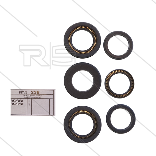 Kit 238 - Manschettensatz Ø20mm für 3 Plungers - Serie SS