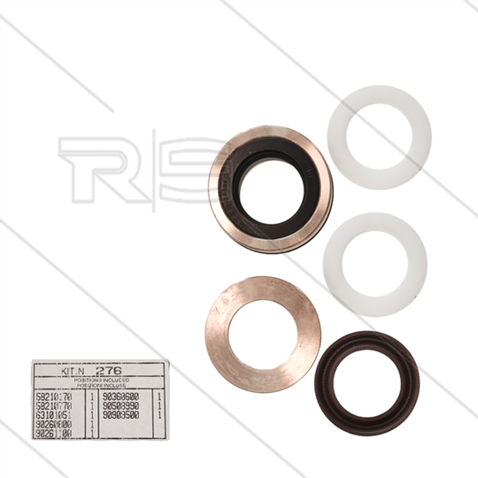Kit 276 - kompletter Dichtsatz Ø15mm für 1 Plunger - Serie 58