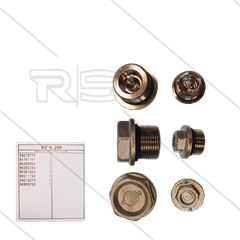 Kit 292 - Satz Ventilstopfen + O-Ringe (6x) - Messing vernickelt - Serie 59 + C2W + C3W