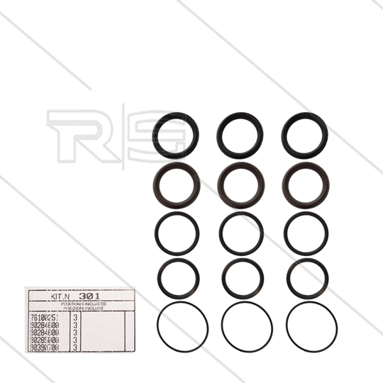 Kit 301 - Manschettensatz Ø45mm für 3 Plunger - Serie AB