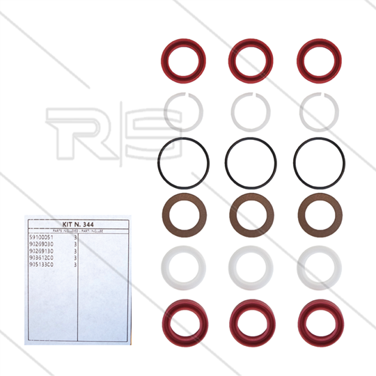 Kit 344 - Manschettensatz Ø20mm für 3 Plunger - Serie C3W