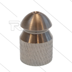 Rohrreinigungsdüse mit Frontbohrung - 0.090 - 3 x 0.90 + 1 x 0.90 - Edelstahl - 1/4" IG