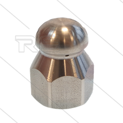Rohrreinigungsdüse - 0.070 - 3 x H - Edelstahl - 1/4&quot; IG