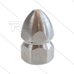 Rohrreinigungsdüse - 0.050 - 3 x 0,8 - Edelstahl - SW22 - 3/8&quot; IG