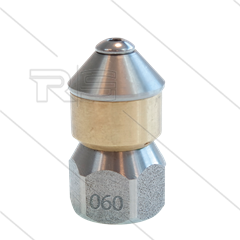 rotierende Kanaldüse - 0.060 - 3 x 0.85 - Ø25mm - SW22 - 3/8&quot; IG