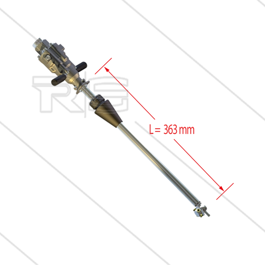 MI63 - wasserbetriebener Fassreiniger - Ø50mm - 140 Bar - 15 bis 21 l/min - 2,0mm injektoren