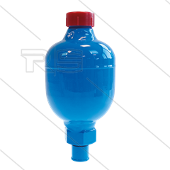 Druckspeicher 0,166 Ltr. - 210 Bar -  3/8&quot; AG NPT - Vordruck 40 bar - unterseite Edelstahl