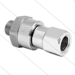 DGK Drehgelenk - einfach gelagert - 3/8&quot; AG x 1/4&quot; IG - 275 Bar - NW6 - 30 U/min - max 120°C