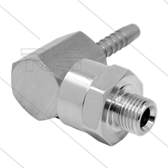 DGK Winkeldrehgelenk- einfach gelagert - 1/4" AG x 3/8" Pressnippel - 275 Bar - NW 6.4 - 30 U/min