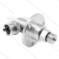 DGF winkeldrehgelenk - Dreifach gelagert - Flansch - M21x1,5 AG x 3/8&quot; AG - 275 Bar - NW6