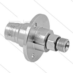 DXF Drehgelenk mit Flansch - M22x1,5 AG x M12x1 AG - max 20 Bar - max 180°C - für: STM200
