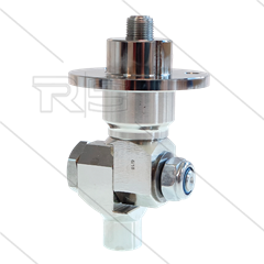 KDXF Knickdrehgelenk mit Flansch - 1/4&quot; IG x M12x1 AG - max 20 Bar - max 180°C - für: STM300