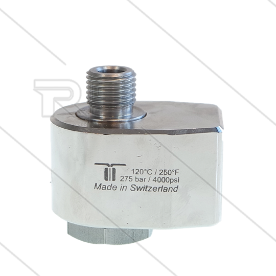 WDG Winkeldrehgelenk - einfach gelagert - 1/4&quot; IG x 1/4&quot; AG - 275 Bar - NW7 - 30 U/min - max 120°C