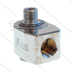 WDG Winkeldrehgelenk - einfach gelagert - 3/8&quot; IG x 1/4&quot; AG - 150 Bar - NW7 - 30 U/min - max 90°C